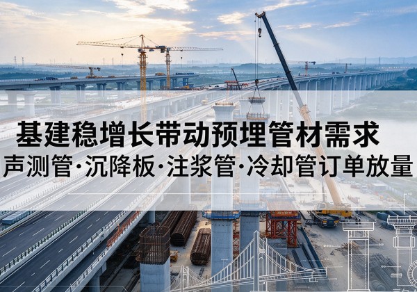 古县基建稳增长带动预埋监测管材需求，声测管、沉降板、注浆管订单持续放量